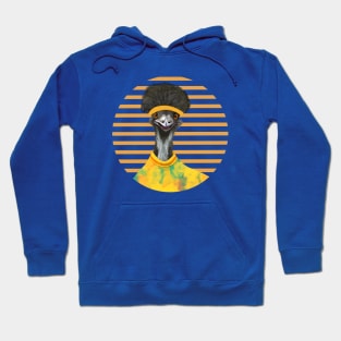 Whimsical Cheerful Emu Bird Hoodie